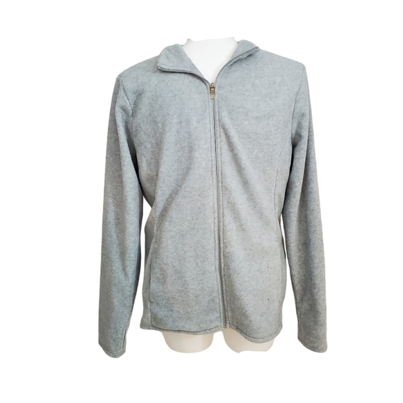 Old Navy Grey Full Zip Men's Fleece Jacket - Picture 1 of 6